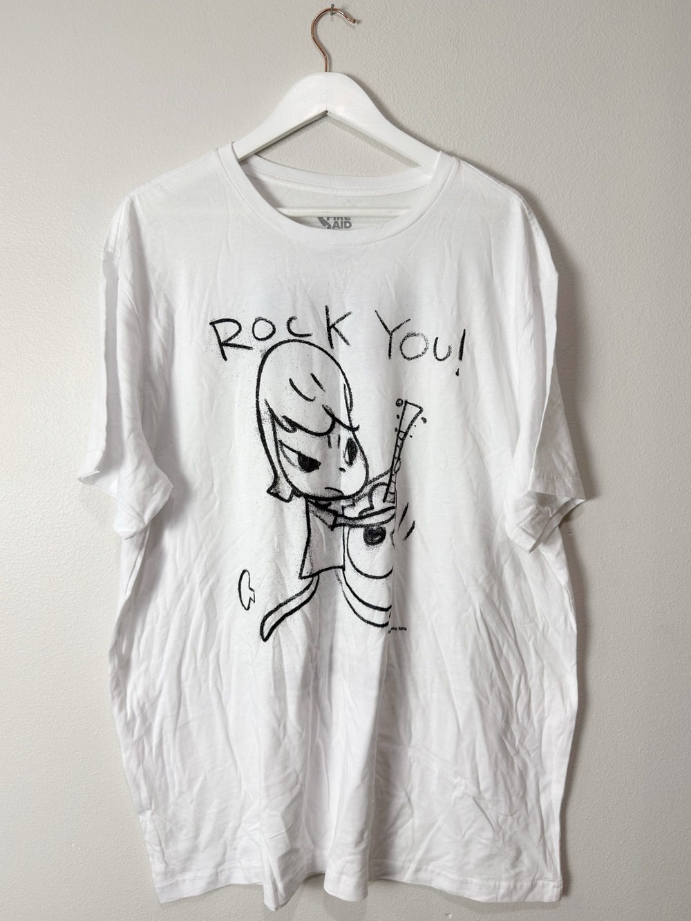 Yoshitomo Nara LA Fire Aid Relief Tee “Rock You” Concert X-Large